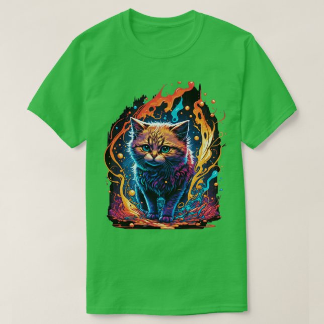 Design der magischen Katze1 T-Shirt (Design vorne)