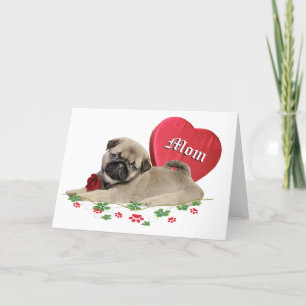 Design der Mama für adorable Mops Karte