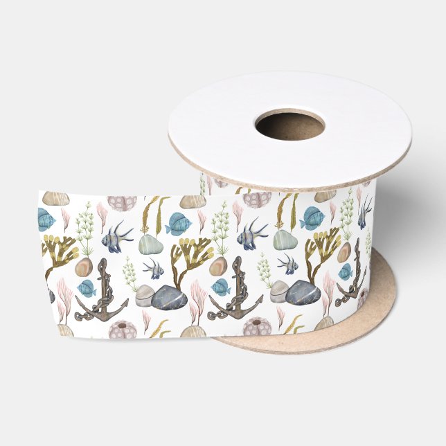 Design der maritimen Life-Serie 30 Satinband (Spule)