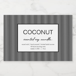 Design der Markenbezeichnungen für Kerzen Lebensmitteletikett