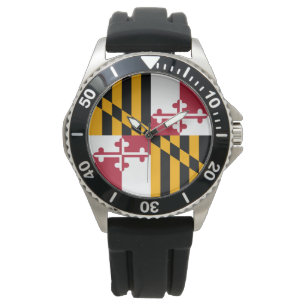 Design der Maryland-Staatsflagge Armbanduhr