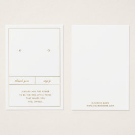 Design der Minimalistischen Earring-Schmuckkarte