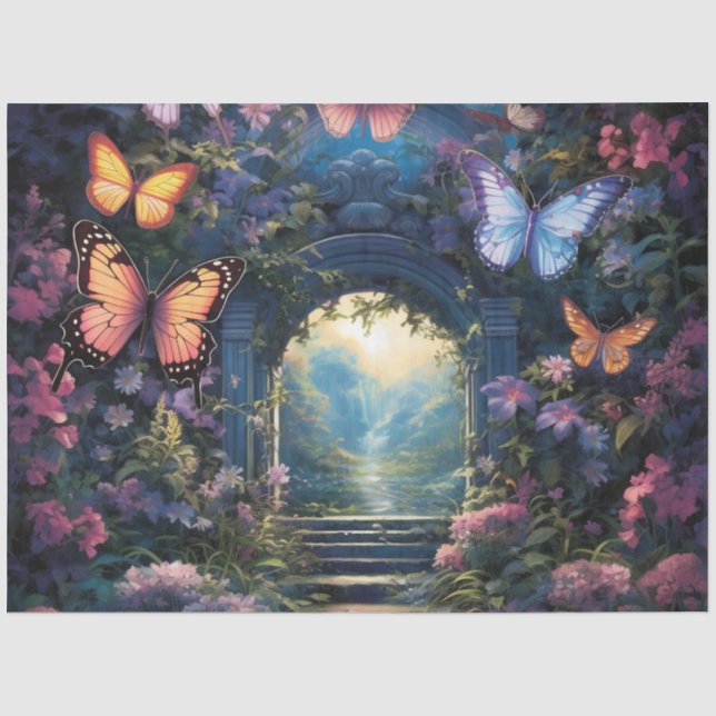 Design der Moonlight Butterfly-Serie 6 Seidenpapier (Vorderseite)
