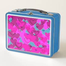 Design der Multiherzen Metall Brotdose