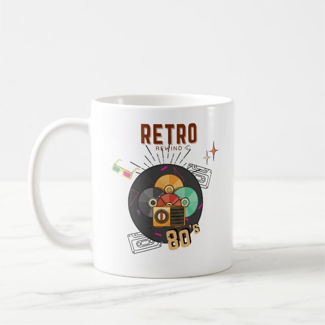 Design der Musik-CD für Retro 80er/90s Kaffeetasse (Links)