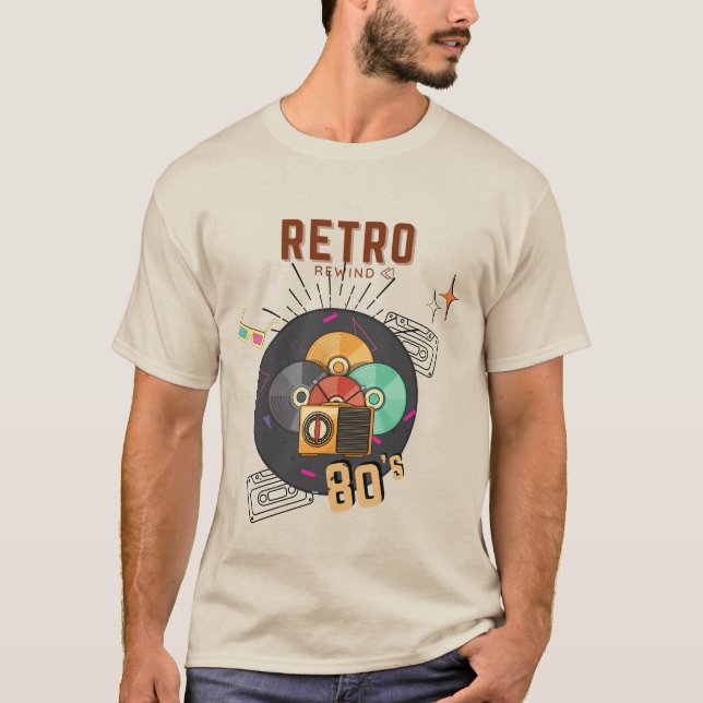 Design der Musik-CD für Retro 80er/90s T-Shirt (Vorderseite)