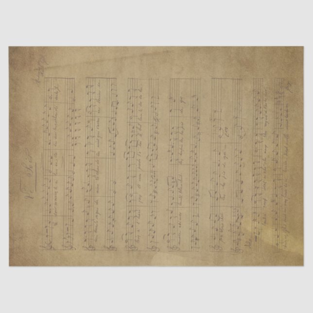 Design der Musik- und Rose 10 Seidenpapier (Vorderseite)