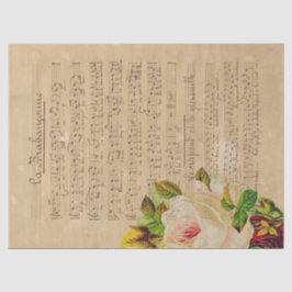 Design der Musik- und Rose 13 Seidenpapier