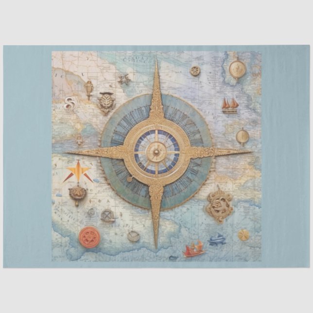 Design der Nautic Compass Series 2 Seidenpapier (Vorderseite)