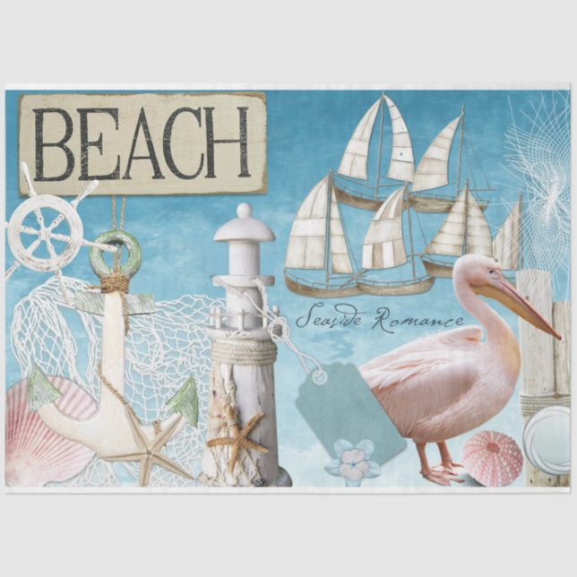 Design der Nautic-Serie 10 Seidenpapier (Vorderseite)