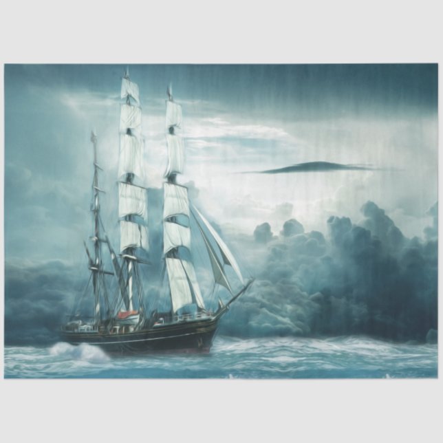 Design der Nautic-Serie 15 Seidenpapier (Vorderseite)