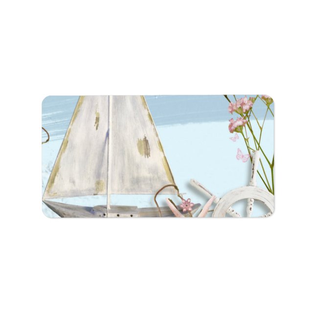 Design der Nautikreihe 3 Adressaufkleber (Vorne)