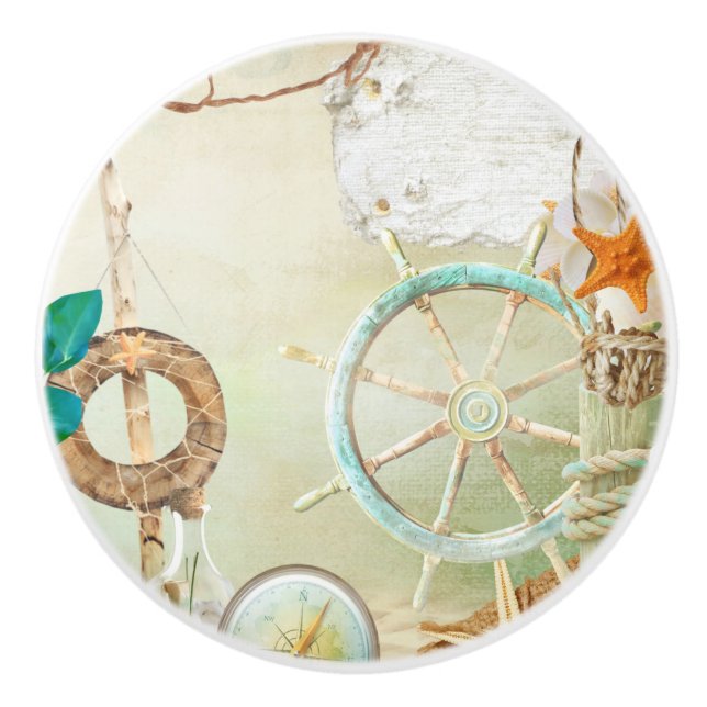 Design der Nautikserie 2 Keramikknauf (Vorderseite)