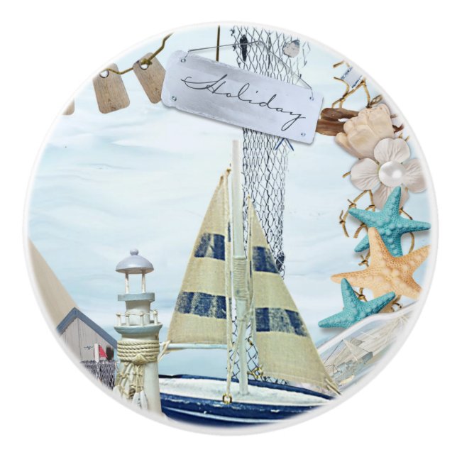 Design der Nautikserie 4 Keramikknauf (Vorderseite)