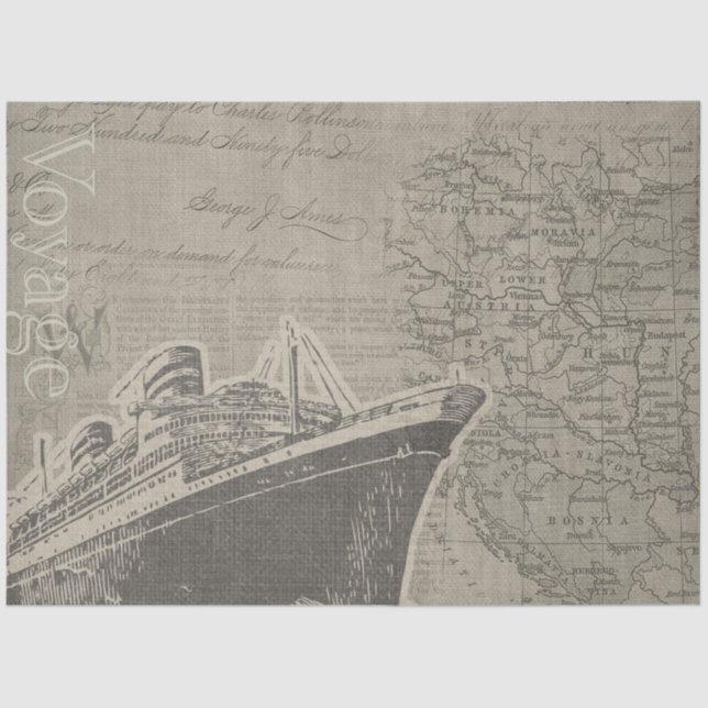 Design der Nautischen Serie 18 Seidenpapier (Vorderseite)