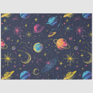 Design der Neon Cosmos-Serie 2 Seidenpapier