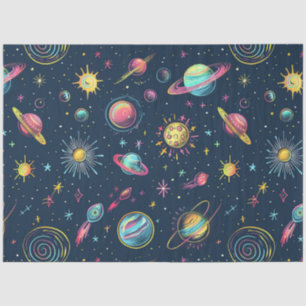 Design der Neon Cosmos-Serie 4 Seidenpapier