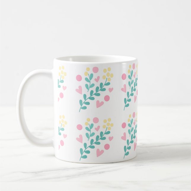 Design der niedlichen Blume Kaffeetasse (Links)