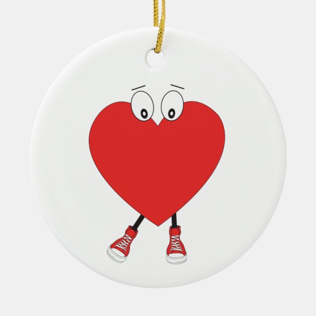 Design der Niedlichen Liebe in der Herzform Keramik Ornament (Vorne)