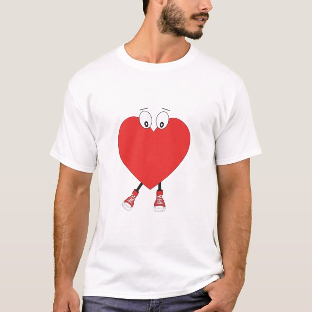 Design der Niedlichen Liebe in der Herzform T-Shirt (Vorderseite)