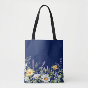 Design der niedlichen Navy Blue Boho Wildblume