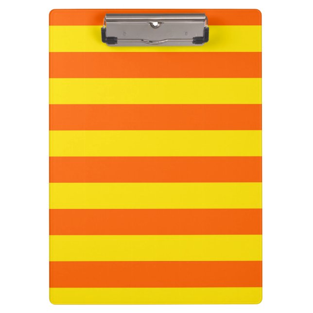Design der orangen und gelben Streifen Klemmbrett (Vorderseite)