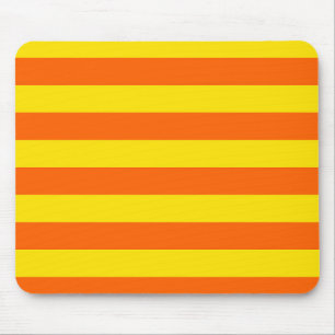 Design der orangen und gelben Streifen Mousepad