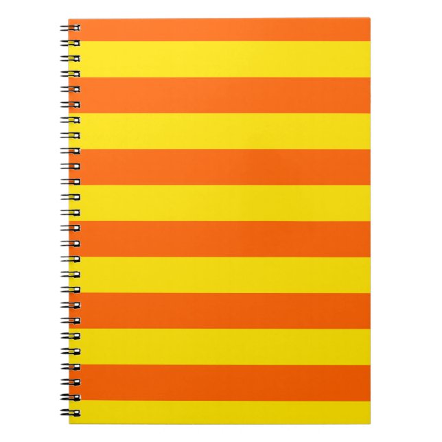 Design der orangen und gelben Streifen Notizblock (Vorderseite)
