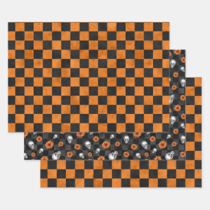 Design der Orangenschalen und Sonnenblumen-Serie 1 Geschenkpapier Set