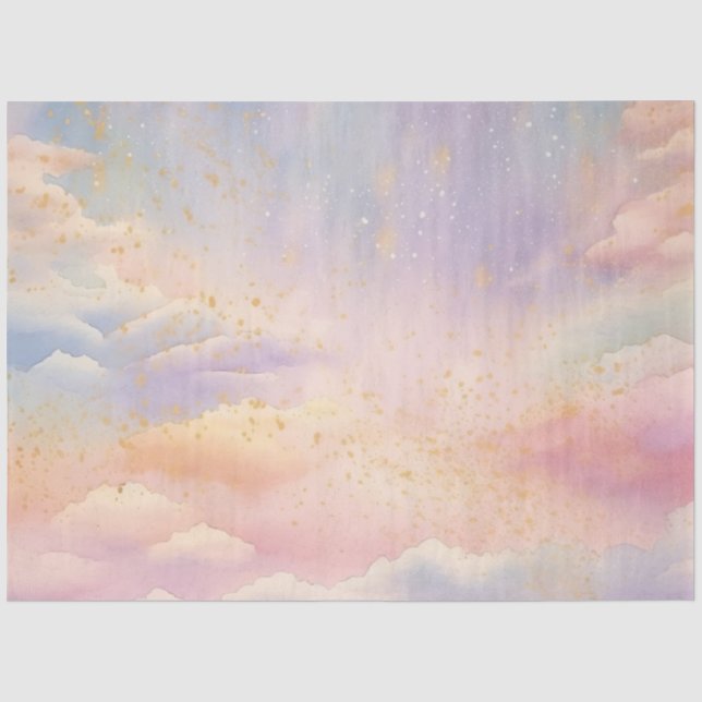 Design der pastellfarbenen Cloud-Serie 5 Seidenpapier (Vorderseite)