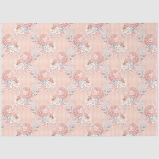 Design der Peach- und Silver-Serie 17 Seidenpapier (Vorderseite)