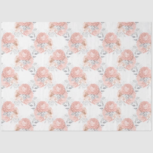 Design der Peach- und Silver-Serie 2 Seidenpapier (Vorderseite)