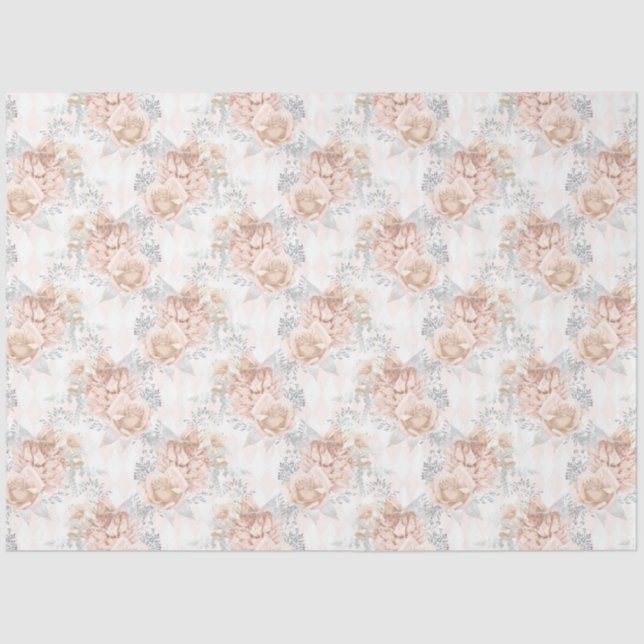 Design der Peach- und Silver-Serie 3 Seidenpapier (Vorderseite)