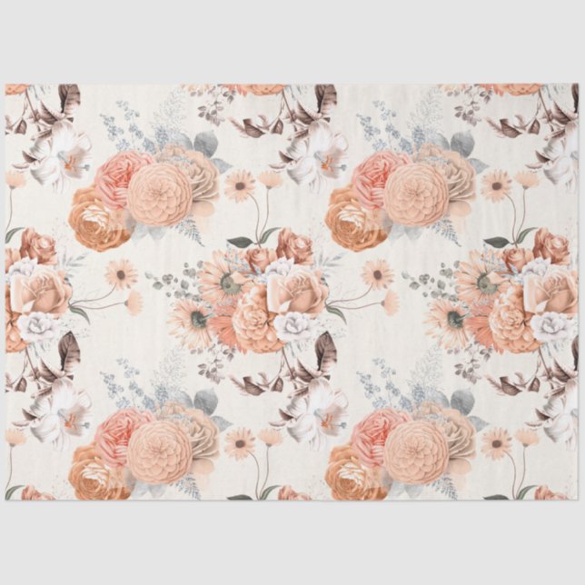 Design der Peachy Floral Series 2 Seidenpapier (Vorderseite)