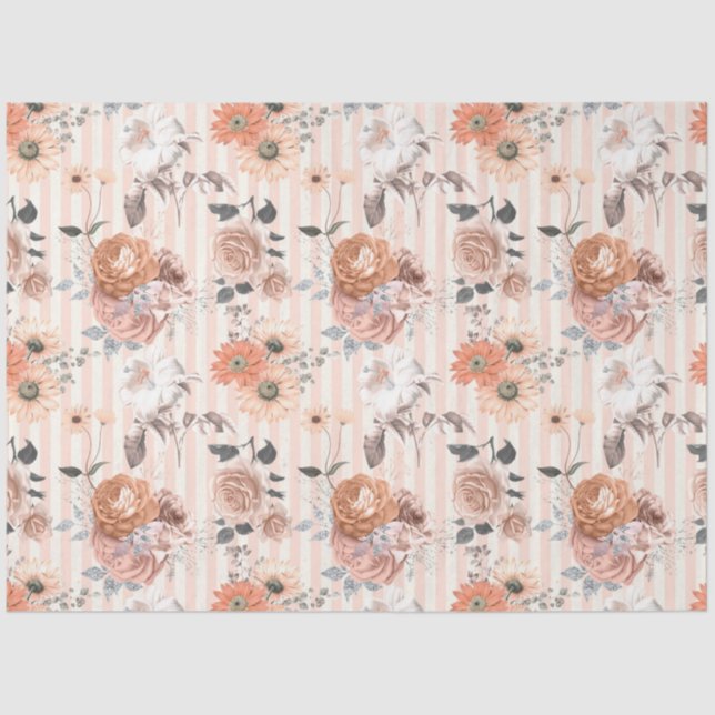 Design der Peachy Floral Series 3 Seidenpapier (Vorderseite)