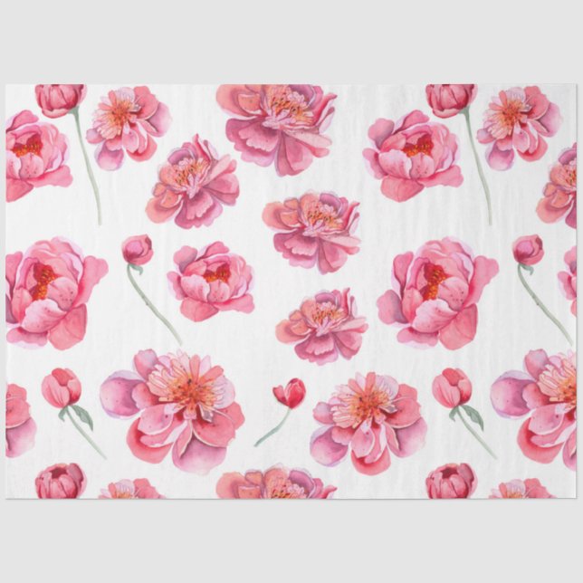 Design der Peonies-Serie 11 Seidenpapier (Vorderseite)