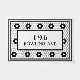 Design der personalisierten Adressnummer Fußmatte