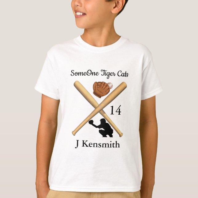 Design der personalisierten Baseball Champions Lea T-Shirt (Vorderseite)