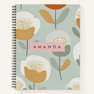 Design der personalisierten Soft Pastell Retro-Blu Notizbuch