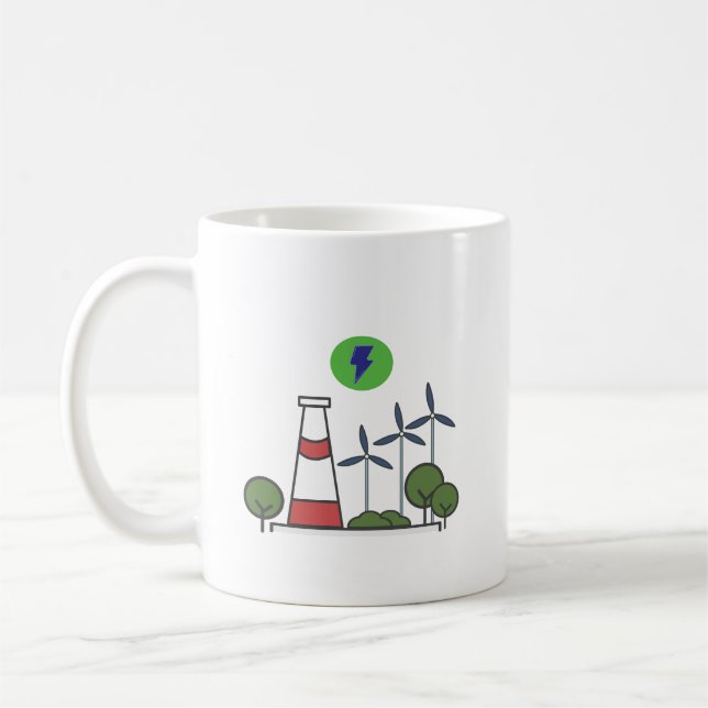 Design der Pflanze für nukleare Power Kaffeetasse (Links)