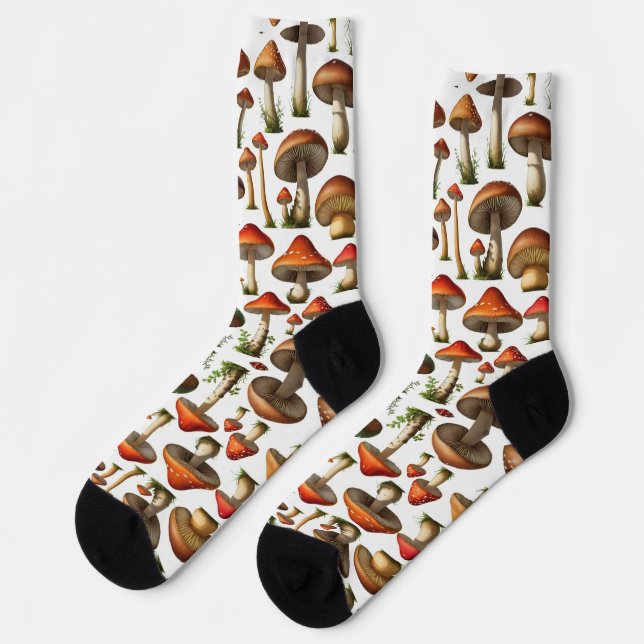 Design der Pilzkollektion Socken (Linkes Detail)