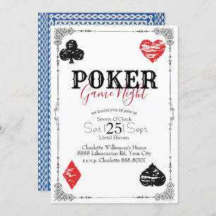 Design der Poker Night Playing Cards Einladung