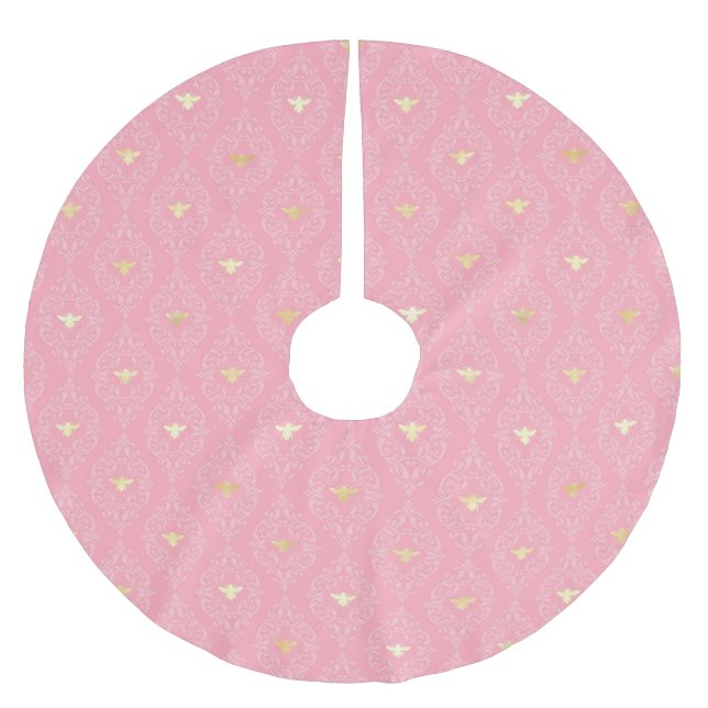 Design der Princess-Bienenreihe #3 Polyester Weihnachtsbaumdecke (Vorderseite)