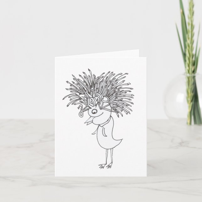 Design der Queen Birdie Note Card Karte (Vorderseite)