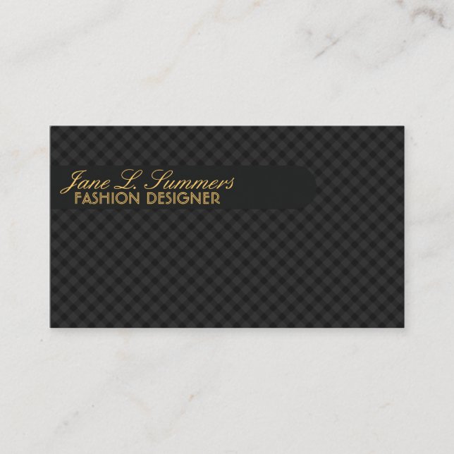 Design der Raute (schwarz) Visitenkarte (Vorderseite)