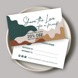 Design der Referenzkarte für Lieben freigeben Empfehlungskarte