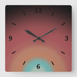 Design der Regenbogenkunst im Südwesten der Wüste Quadratische Wanduhr