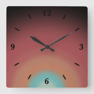 Design der Regenbogenkunst im Südwesten der Wüste Quadratische Wanduhr