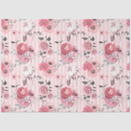 Design der rosa Blumenreihe 8 Seidenpapier