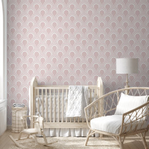 Design der rosa Blush Waves Tapete